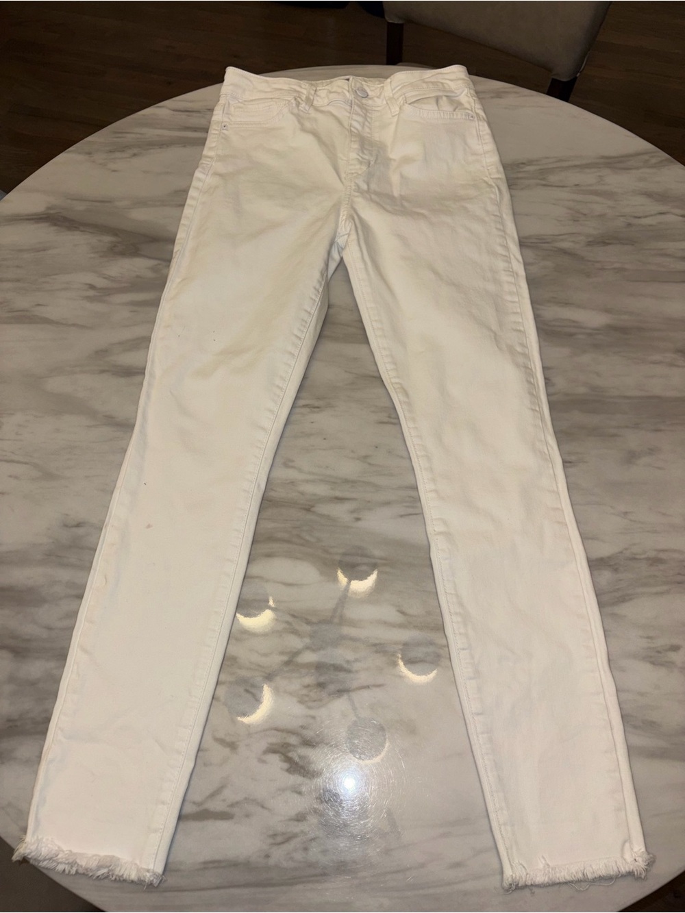 Sam Edelman Stiletto High Rise Skinny Ankle White Jeans
